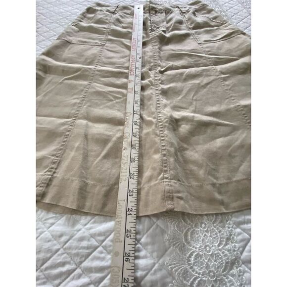 Eddie Bauer Linen Midi Skirt Tan Size 6 - Picture 12 of 14